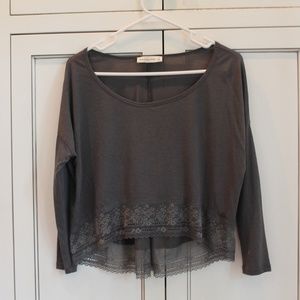 NWOT long sleeve flowy lace shirt